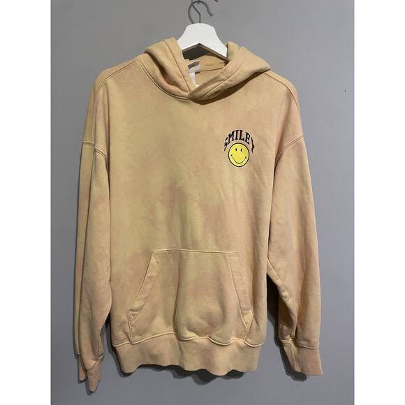 H&M Tops - Smiley x H&M Hoodie OVERSIZED fit hoodie printed sweatshirt hoodie XS